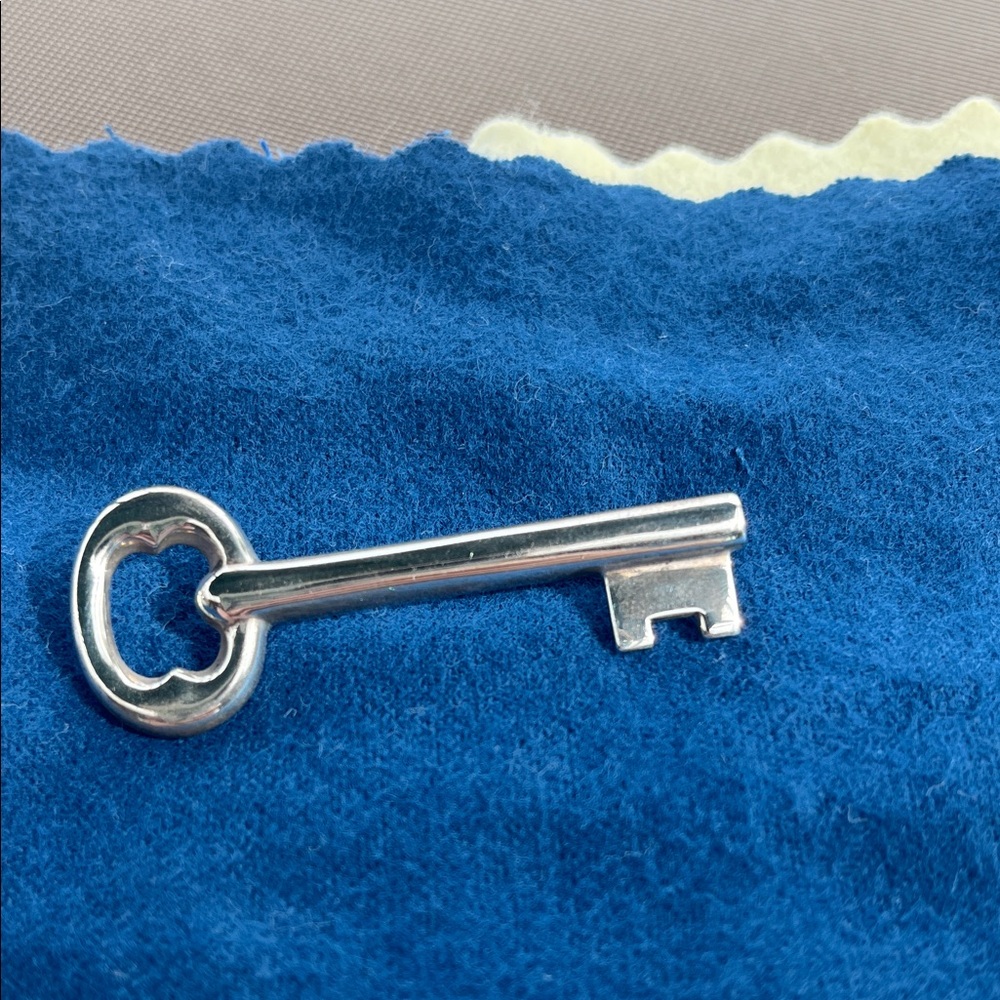 Tiffany & Company 1994 Elegant Silver Key Pin -